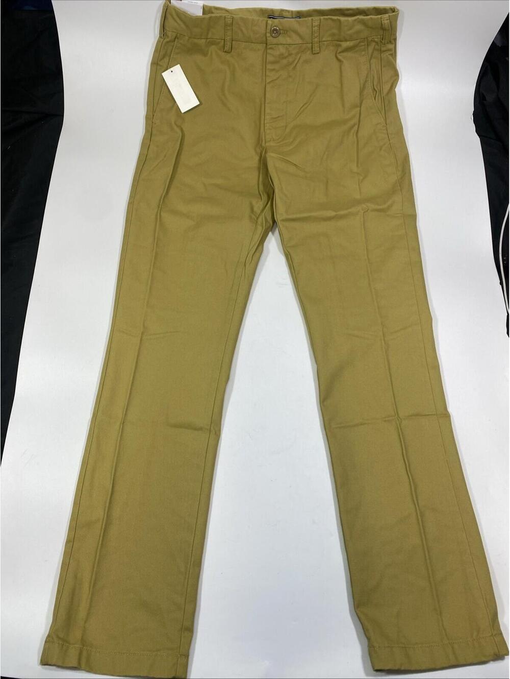 IZOD American Chino Pants Mens Beige Straight Fit Non Iron Flat Front Nwt
